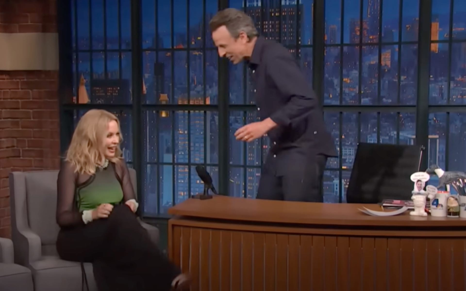 Kylie Minogue on the Seth Meyers Show in NYC